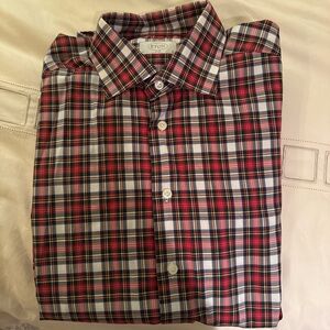 Eton Red and Blue Casual Button Down Shirt